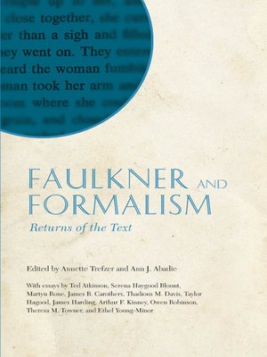 cover image of Faulkner and Formalism